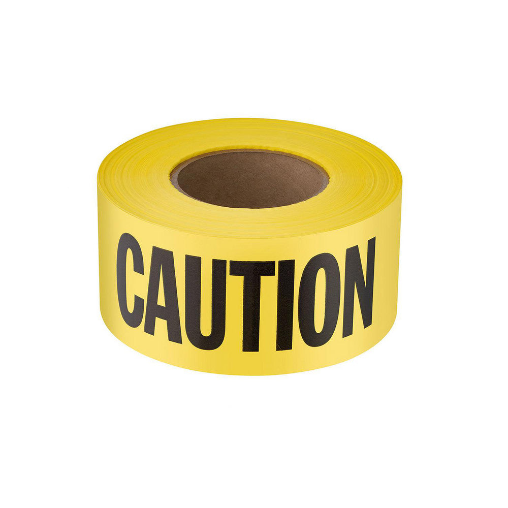 Empire Level 77-1002 Barricade & Flagging Tape Tape Type Tape Marked ANSI Warning  Legend Caution Cuidado  Material Plastic  Thickness (mil) 2  Overall Length 1000.00  Roll Length (Feet) 1000
