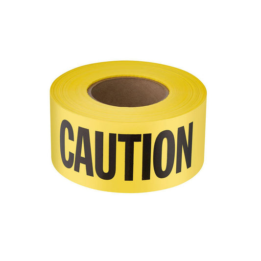 Empire Level 77-1002 Barricade & Flagging Tape Tape Type Tape Marked ANSI Warning  Legend Caution Cuidado  Material Plastic  Thickness (mil) 2  Overall Length 1000.00  Roll Length (Feet) 1000