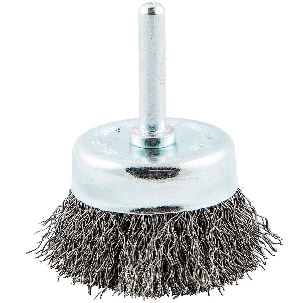 Norton 66252839028 Cup Brush 1-3/4" Dia, 0.012" Wire Dia, Carbon Steel, Crimped