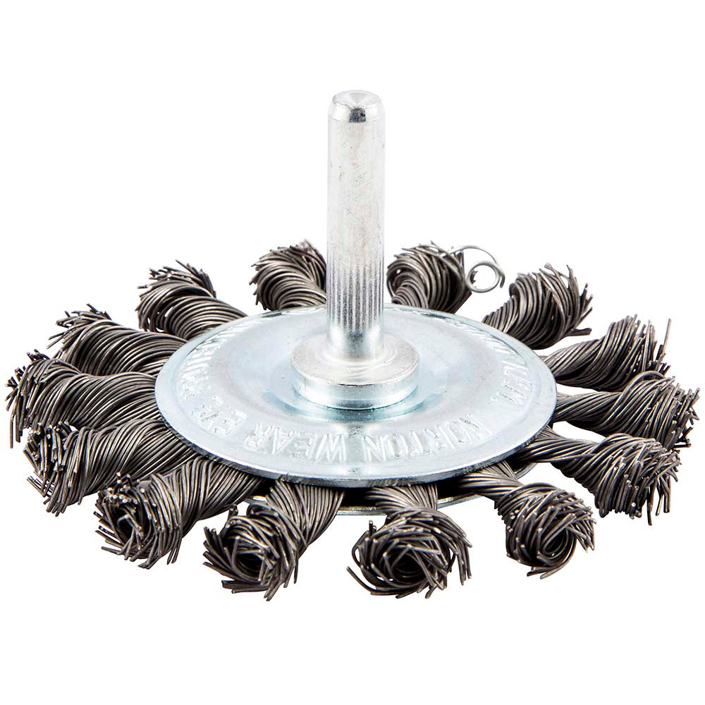Norton 66252839015 Wheel Brush 3" Wheel Dia, Knotted