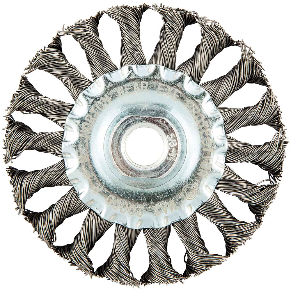 Norton 66252839078 Wheel Brush  4" Wheel Dia,  1/2" Face Width,  Knotted