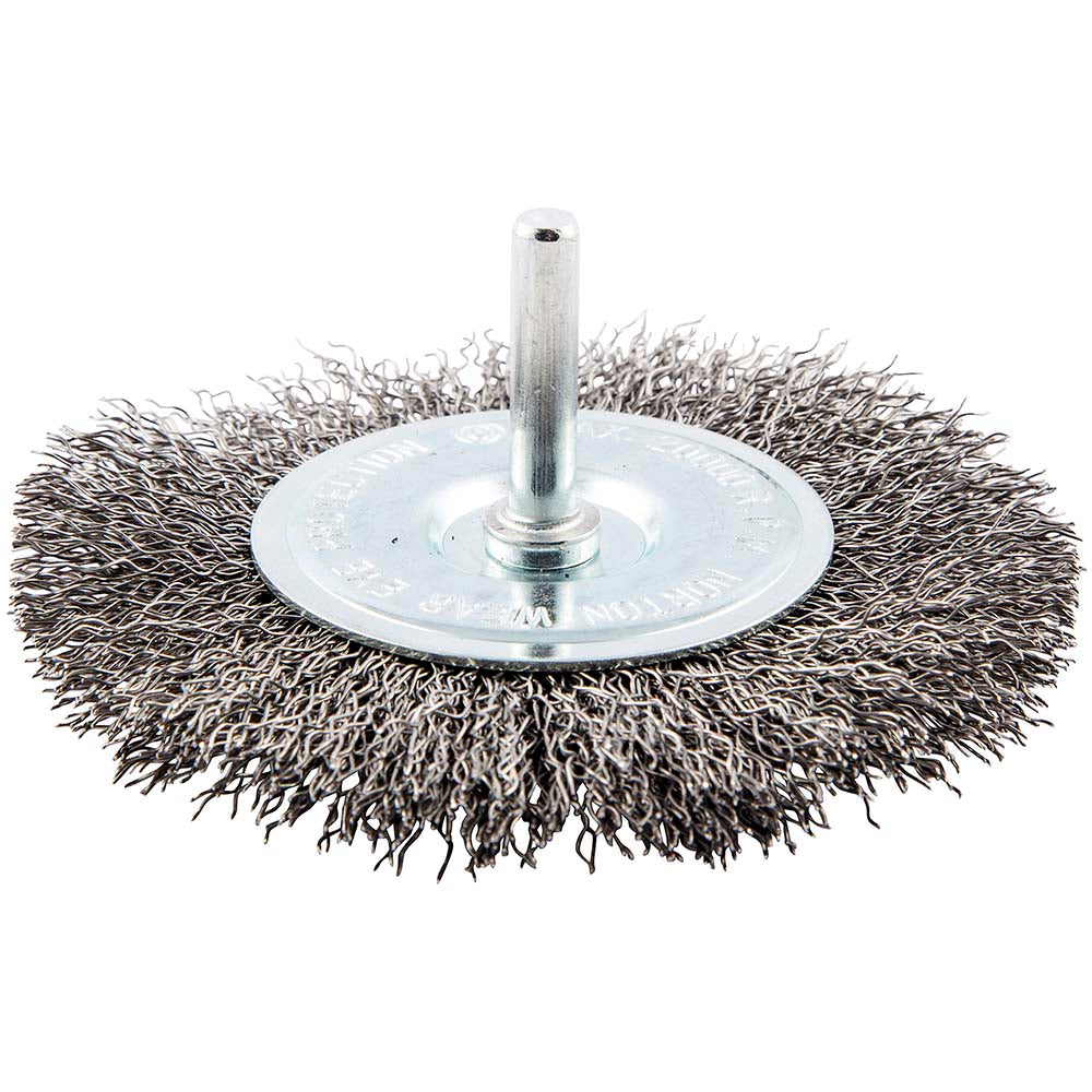 Norton 66252838974 Wheel Brush  4" Wheel Dia,  1/2" Face Width,  Crimped