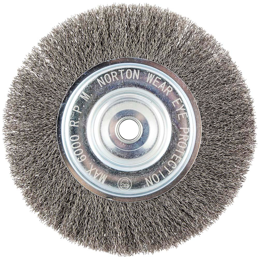 Norton 66252839089 Wheel Brush 8" Wheel Dia, Crimped