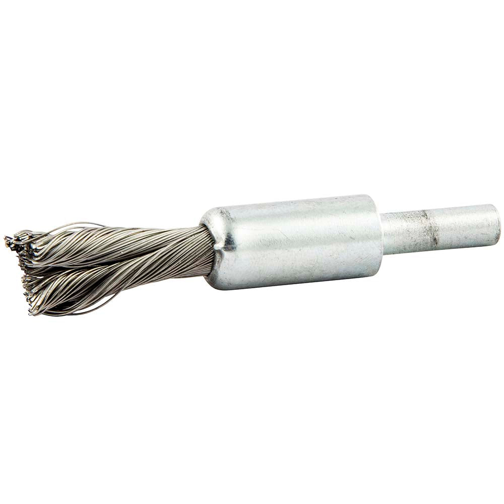 Norton 66252838877 End Brushes 1/2" Dia, Carbon Steel, Knotted Wire