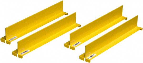 Justrite Mfg. Company 29985 Pack of (4) 2 Inch Wide x 2 Inch High, Metal Cabinet Drum Cabinet Shelf Dividers