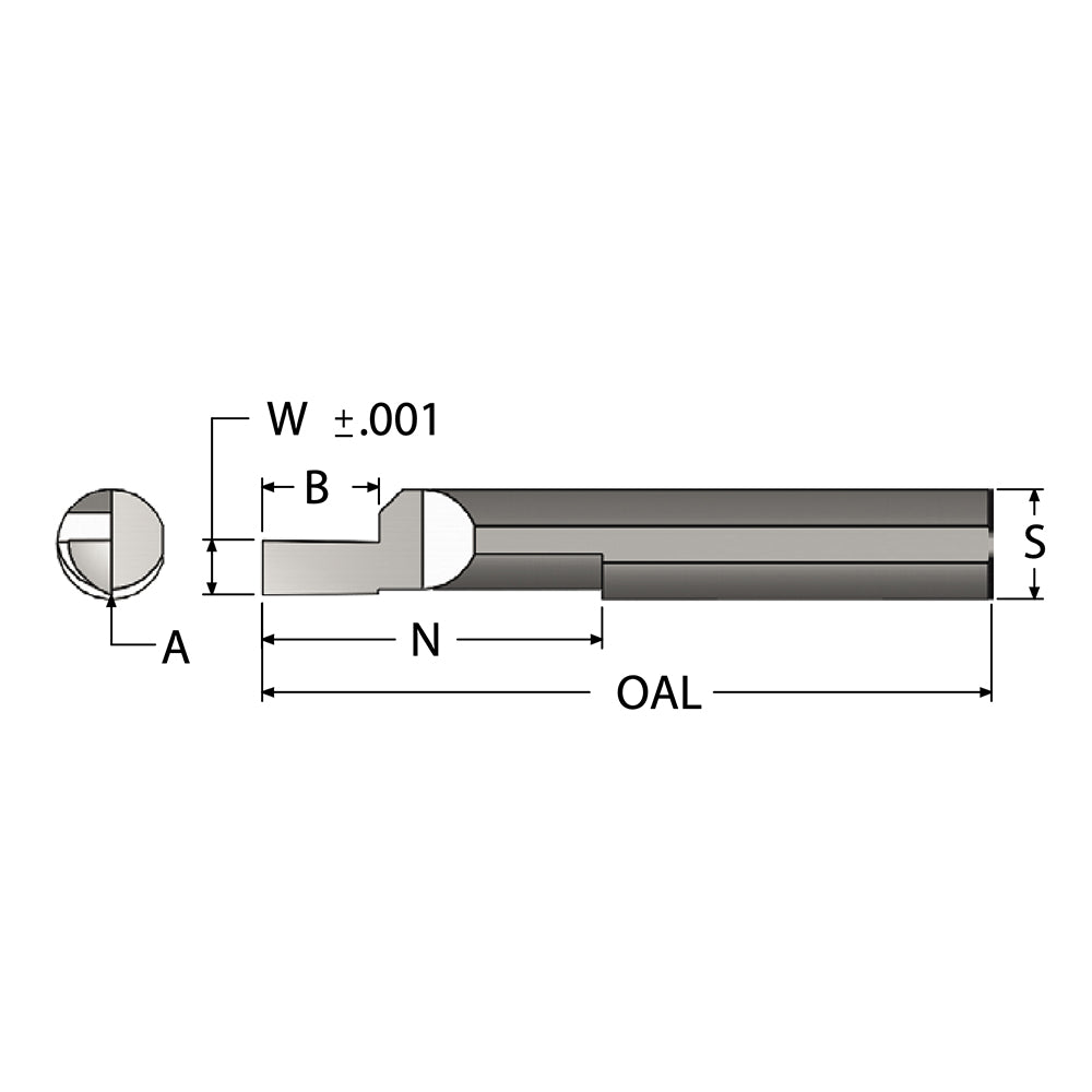 Scientific Cutting Tools, Inc. FG500-093A Grooving Tool Right Hand, 1/2" Shank Dia