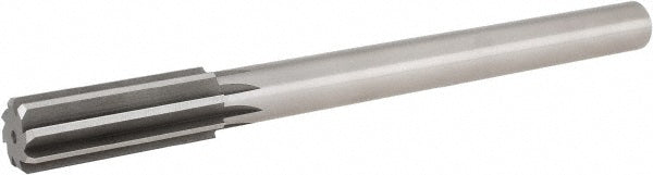 Hertel 9851007 Chucking Reamer 0.8780" Dia, 10" OAL, 2-5/8" Flute Length, Straight Flute, Straight-Cylindrical Shank, HSS