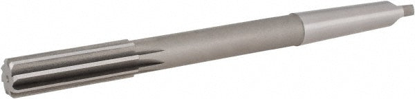 Hertel 2414506 Chucking Reamer 25/32" Dia, 9-1/2" OAL, 2-1/2" Flute Length, Straight Flute, Morse Taper Shank, HSS