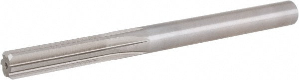Hertel 72293780 Chucking Reamer 0.4990" Dia, 5-7/8" OAL, 2" Flute Length, Straight Flute, Straight-Cylindrical Shank, HSS