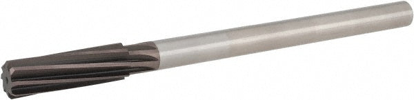 Hertel 2058451 Chucking Reamer 5/8" Dia, 9" OAL, 2-1/4" Flute Length, Spiral Flute, Straight-Cylindrical Shank, HSS
