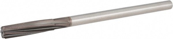 Hertel 2058295 Chucking Reamer 3/8" Dia, 7" OAL, 1-3/4" Flute Length, Spiral Flute, Straight-Cylindrical Shank, HSS