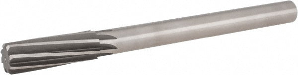 Hertel 2350643 Chucking Reamer 1" Dia, 10-1/2" OAL, 2-3/4" Flute Length, Spiral Flute, Straight-Cylindrical Shank, HSS