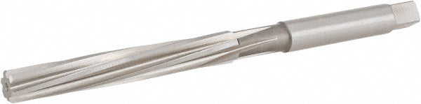 Hertel 2329639 Hand Reamer 3/8" Dia, 2-1/2" Flute Length, 6 Flutes, 5" OAL