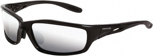 CrossFire 263 Safety Glass Scratch-Resistant, Polycarbonate, Silver Mirror Lenses, Full-Framed, UV Protection