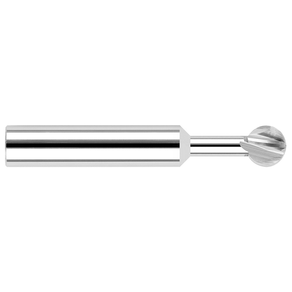 Harvey Tool 952308 Undercutting End Mill 1/8" Dia, 4 Flute, 0.0625" Radius, Solid Carbide