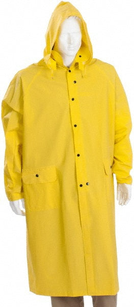 MCR Safety 200CX4 Rain Coat Size 4X-Large, Yellow, Polyester