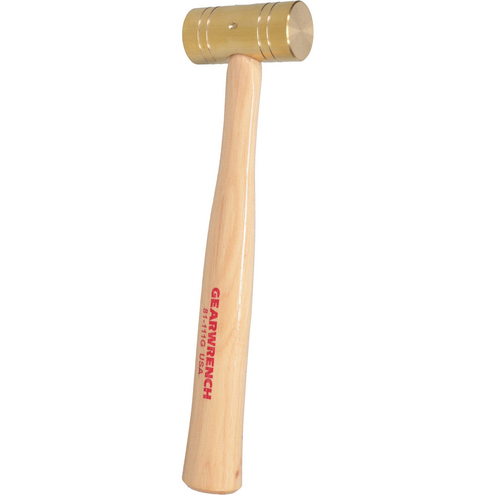 GEARWRENCH 81-111G Dead Blow Hammer 1 lb Head, 1-1/4" Face Dia, Brass Head