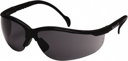 PYRAMEX SB1820S Safety Glass Scratch-Resistant, Polycarbonate, Gray Lenses, Full-Framed, UV Protection