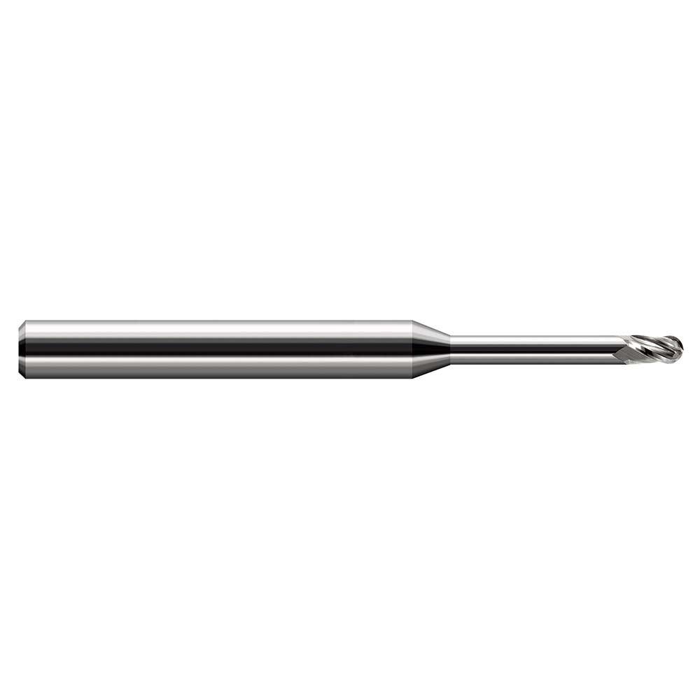 Harvey Tool 34231 Ball End Mill 0.0310" Dia, 0.0460" LOC, 3 Flute, Solid Carbide