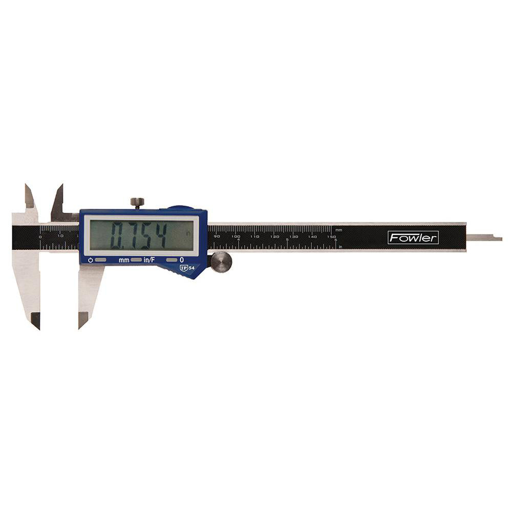 Fowler 54-103-006-0 Electronic Caliper 150.00 mm, 6", 0.01 mm, 0.0005" Resolution, +/-0.02 mm, +/-0.0010" Accuracy, Stainless Steel