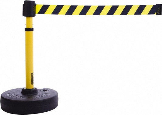Banner Stakes PL4091 Barrier Post Base & Stanchion 22 to 42" High, Round Base