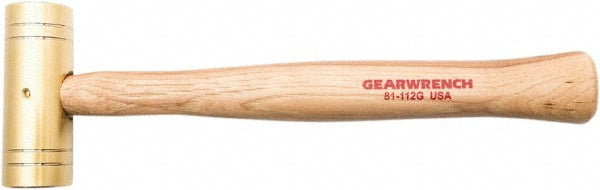 GEARWRENCH 81-112G Dead Blow Hammer 2 lb Head, 1-1/2" Face Dia, Brass Head