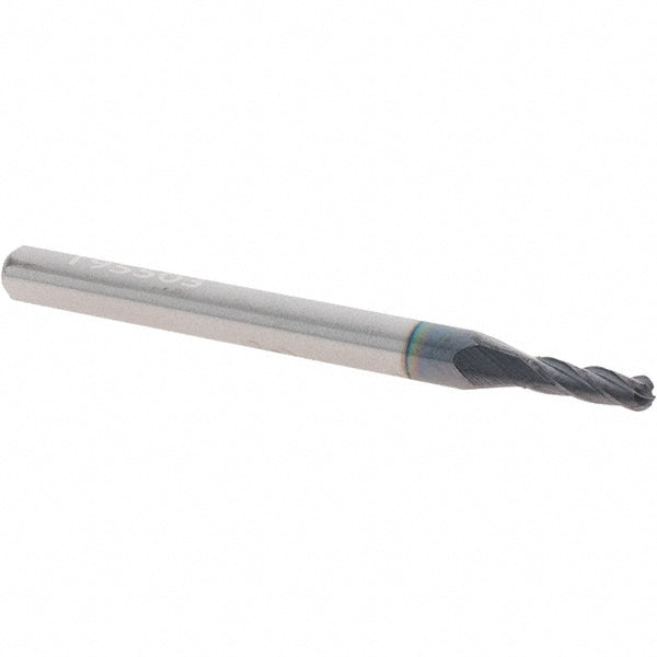 Data Flute Cnc 33261-85-D Ball End Mill 5/64" Dia, 1/4" LOC, 4 Flute, Solid Carbide