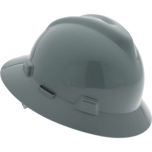 MSA 475367 Hard Hat Impact Resistant, Full Brim, Type 1, Class E, 4-Point Suspension
