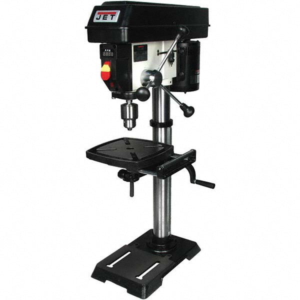 Jet 716000 Benchtop Drill Press 12" Swing, 0.5 hp, Variable Speed Pulley Drive, 115 V, 1 Phase