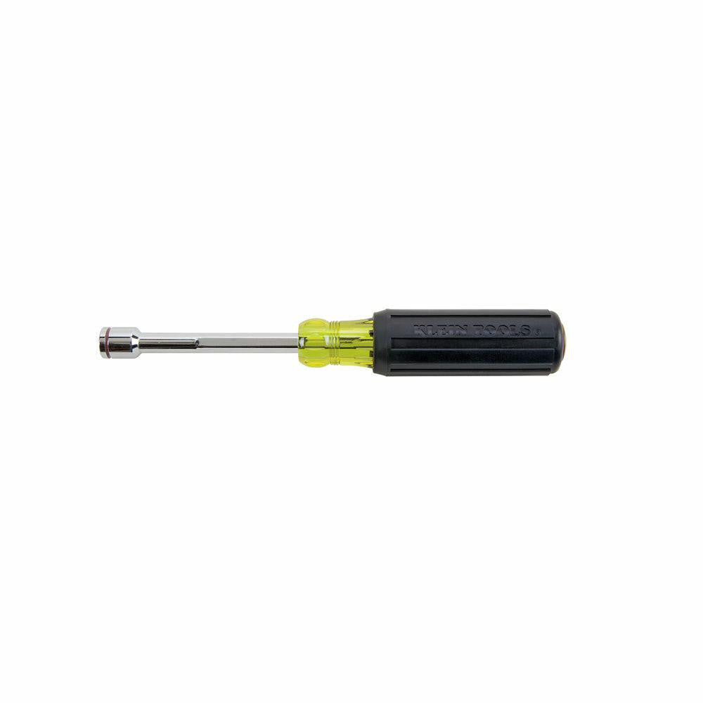 Klein Tools 635-7/16 Nut Driver 7/16" Drive, Hollow Shaft, Cushion Grip Handle, 9-13/32" OAL