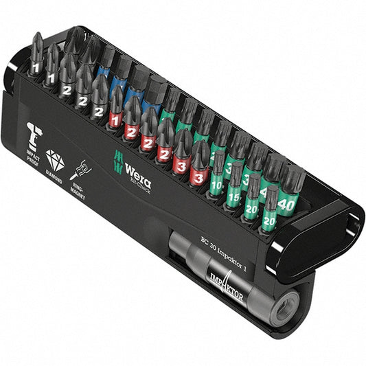 Wera 05057690001 30.0 & 30.0 Piece, Hex, Phillips & Torx