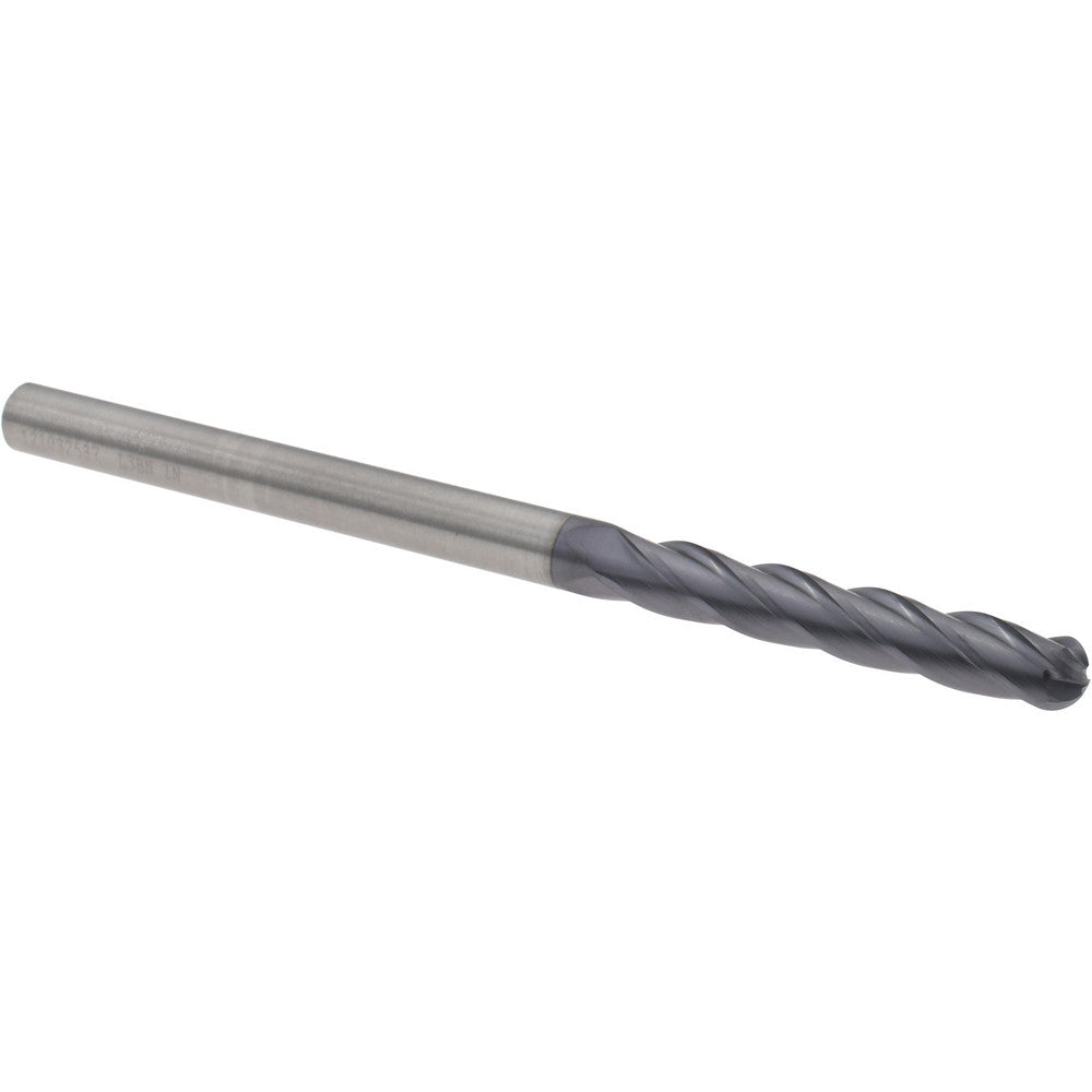 Kennametal 5824522 Ball End Mill 1/4" Dia, 1-1/2" LOC, 4 Flute, Solid Carbide