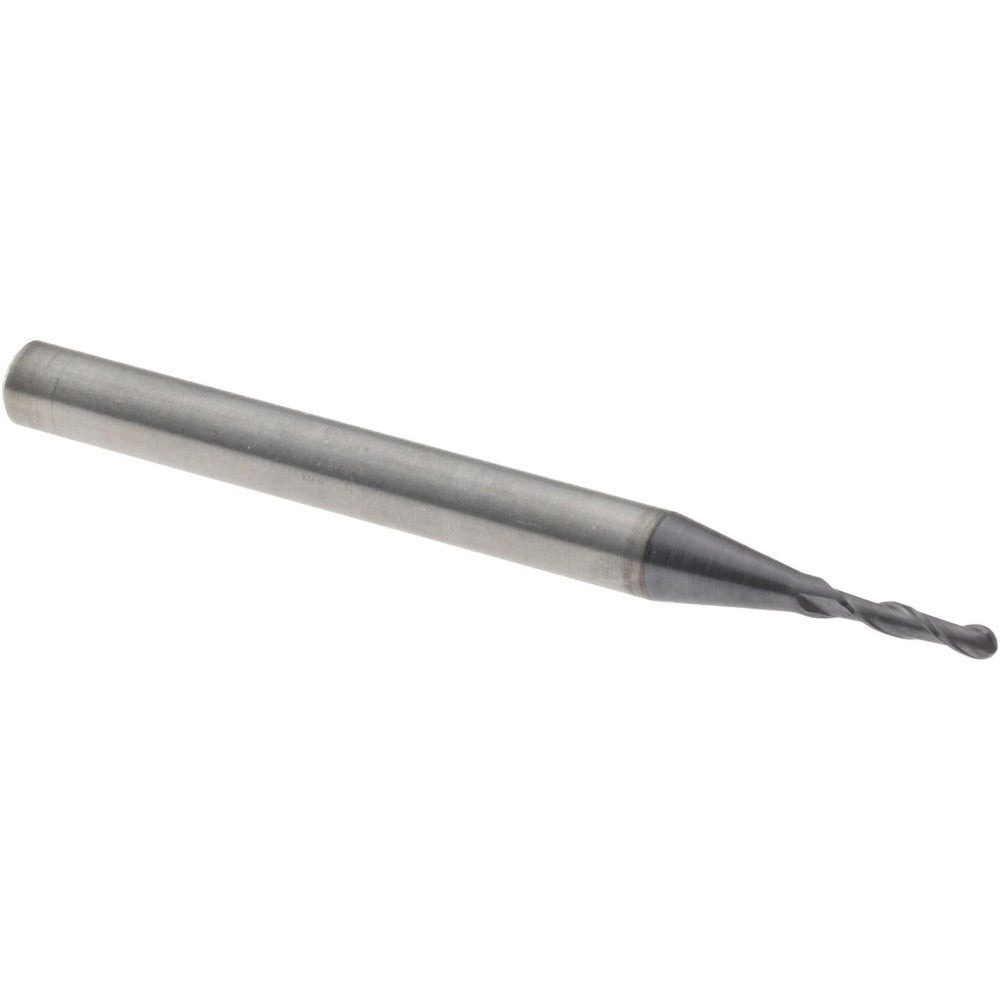 Kennametal 5876723 Ball End Mill 3/64" Dia, 3/16" LOC, 2 Flute, Solid Carbide