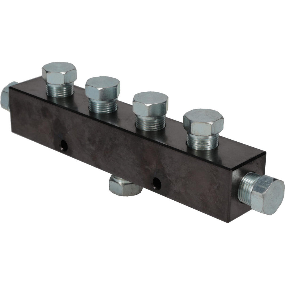 Value Collection PS-MH-HPC1-082 Manifold 3/8" Inlet, 3/8" Outlet, 7 Inlet Ports, 7 Outlet Ports, 7" OAL, 1.25" OAW, 1-1/4" OAH