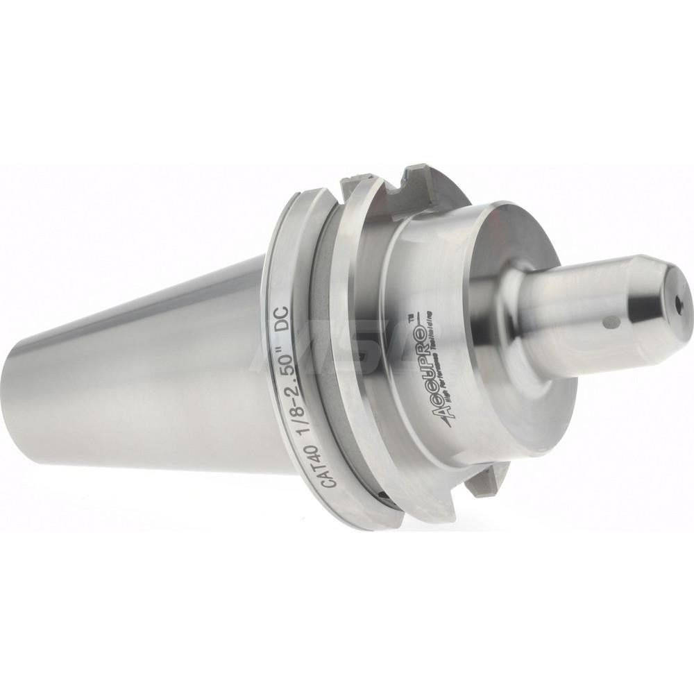 Accupro 771001 End Mill Holder CAT40 Taper, Dual Contact Taper Shank, 1/8" Hole Dia