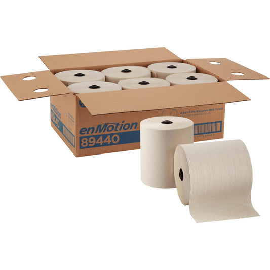 Georgia Pacific 89440 Enmotion 8" Recycled Paper Towel Rolls, Brown