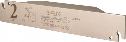 Iscar 2302886 Indexable Grooving-Cutoff Toolholder TGTR25.4-3-IQ-2Z, 0.11 to 0.138" Groove Width, Right Hand