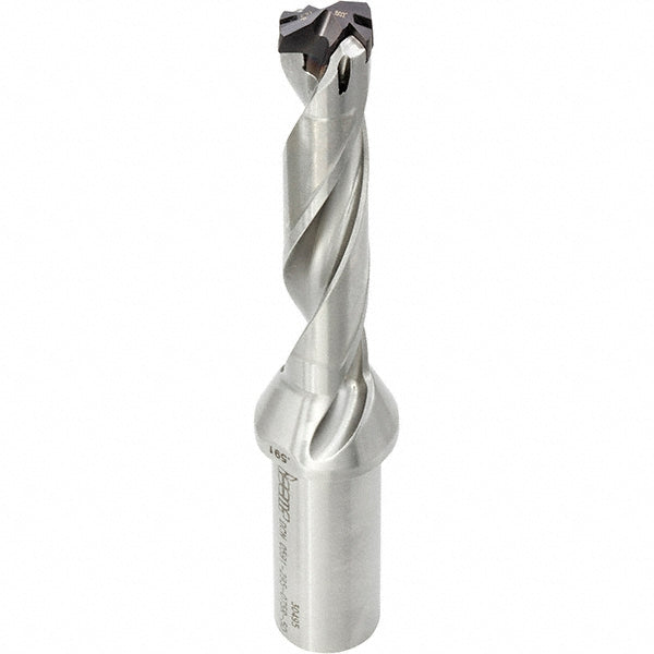 Iscar 3202448 Replaceable-Tip Drill 0.551 to 0.567" Dia, 1-3/4" Max Depth, 5/8" Flatted Shank