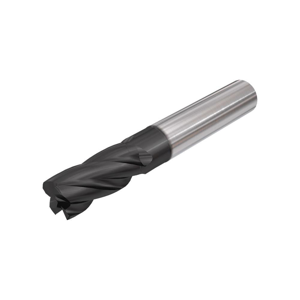 Iscar 5623086 Corner Radius End Mill 5/8" Dia, 1-1/4" LOC, 0.0300" Radius, 4 Flute, Solid Carbide