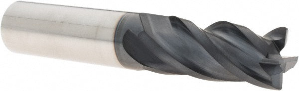 Iscar 5623093 Corner Radius End Mill 5/8" Dia, 1-1/4" LOC, 0.0300" Radius, 4 Flute, Solid Carbide