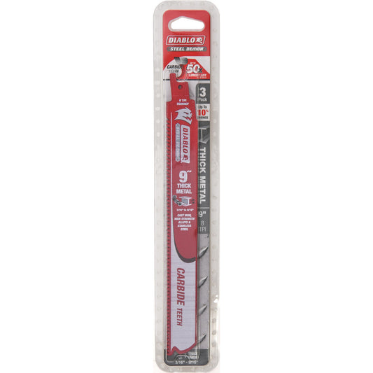 DIABLO DS0908CF3 Reciprocating Saw Blade Solid Carbide