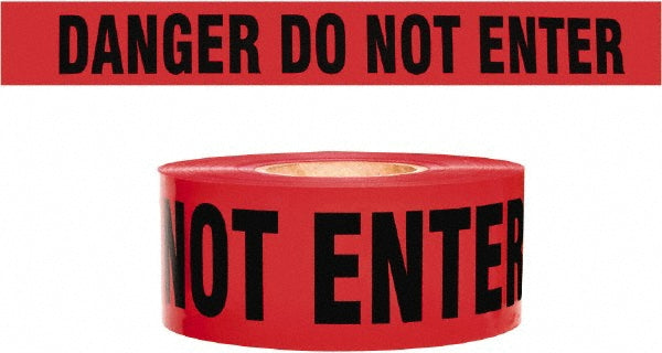 AccuformNMC PT25RT Barricade Tape Red,  Message" Danger - Do Not Enter", 3.0000" Width, 135.00' Length