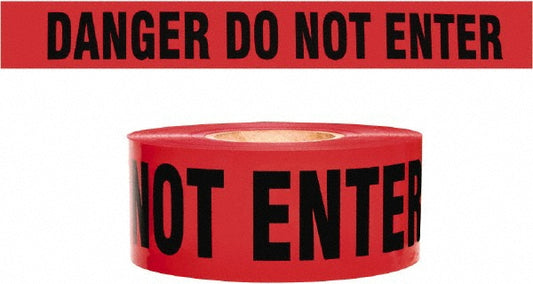 AccuformNMC PT25RT Barricade Tape Red,  Message" Danger - Do Not Enter", 3.0000" Width, 135.00' Length