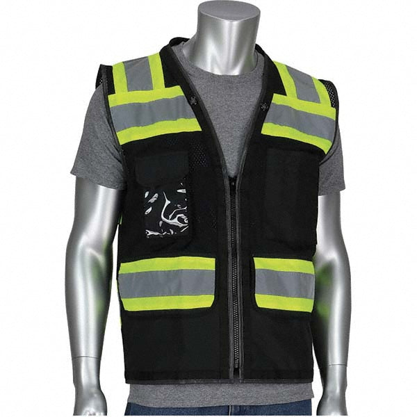 PIP 302-0800D-BK/S High Visibility Vest  Small, Surveyor's Vest,  ANSI Class 1
