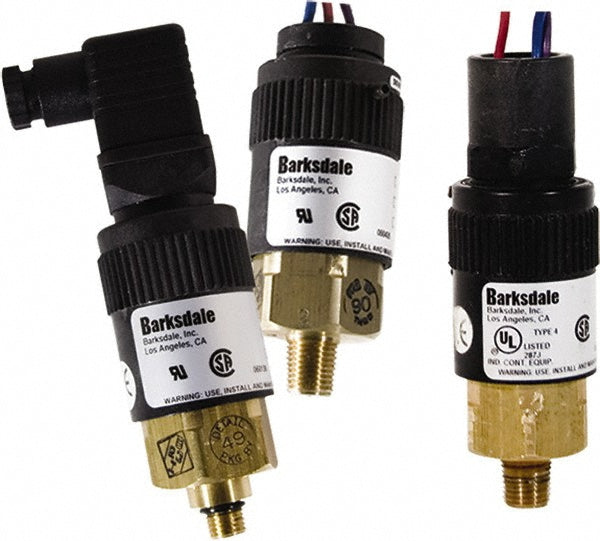 Barksdale 96211-BB4-T2 Compact Pressure Switch 25 psi to 125 psi, 1/4" NPT Male Thread