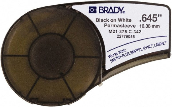 Brady 110926 Label Maker Label White, Heat Shrinkable Polyolefin