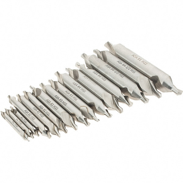 Magafor 81115000015 15 Pc #1 to #5 High Speed Steel Combo Drill & Countersink Set