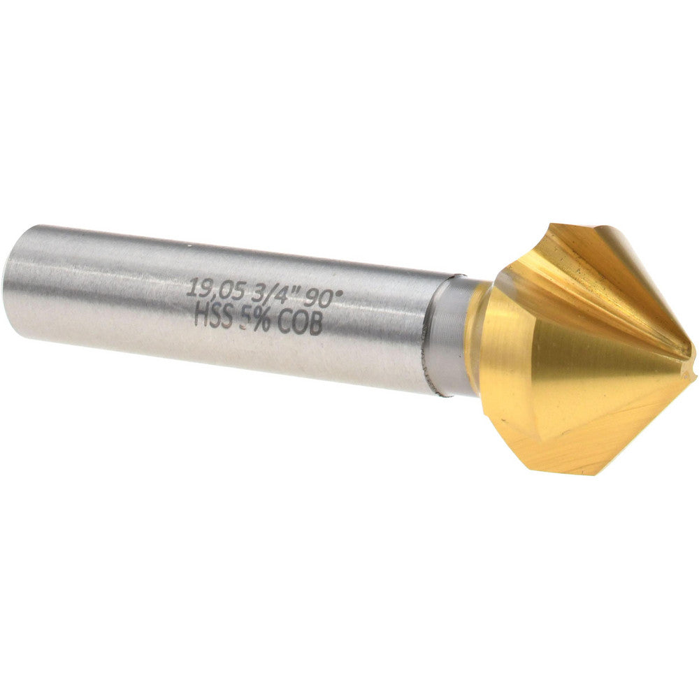 Magafor 84483119050 Countersink 3/4" Head Dia, 90.00 deg Included Angle, 3 Flute, Cobalt Steel, Right Hand Cut