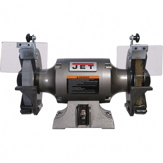 Jet 577128 Bench Grinder 8" Wheel Dia, 5/8" Arbor Hole Dia, 1 hp