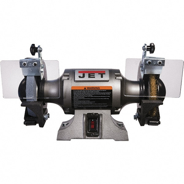 Jet 577126 Bench Grinder 6" Wheel Dia, 1/2" Arbor Hole Dia